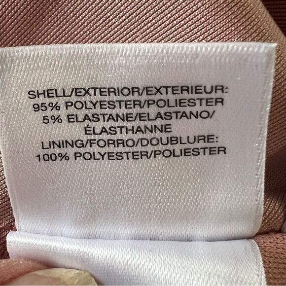 Nipon Boutique Dusty Rose Cowl Neck Ruched Side Velveteen Dress -- 16‎ - Picture 13 of 14